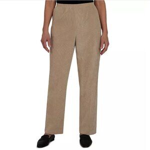 Alfred Dunner Corduroy Pants Size 16 Tan Solid 28" Inseam